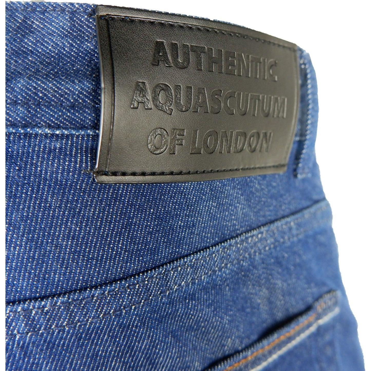 Aquascutum Dark Blue Cotton Men Jeans Aquascutum Dark Slate Blue