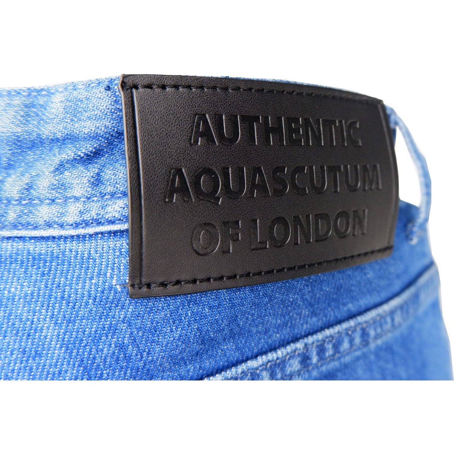 Aquascutum Blue Cotton Men Jeans AQ-7870-W31