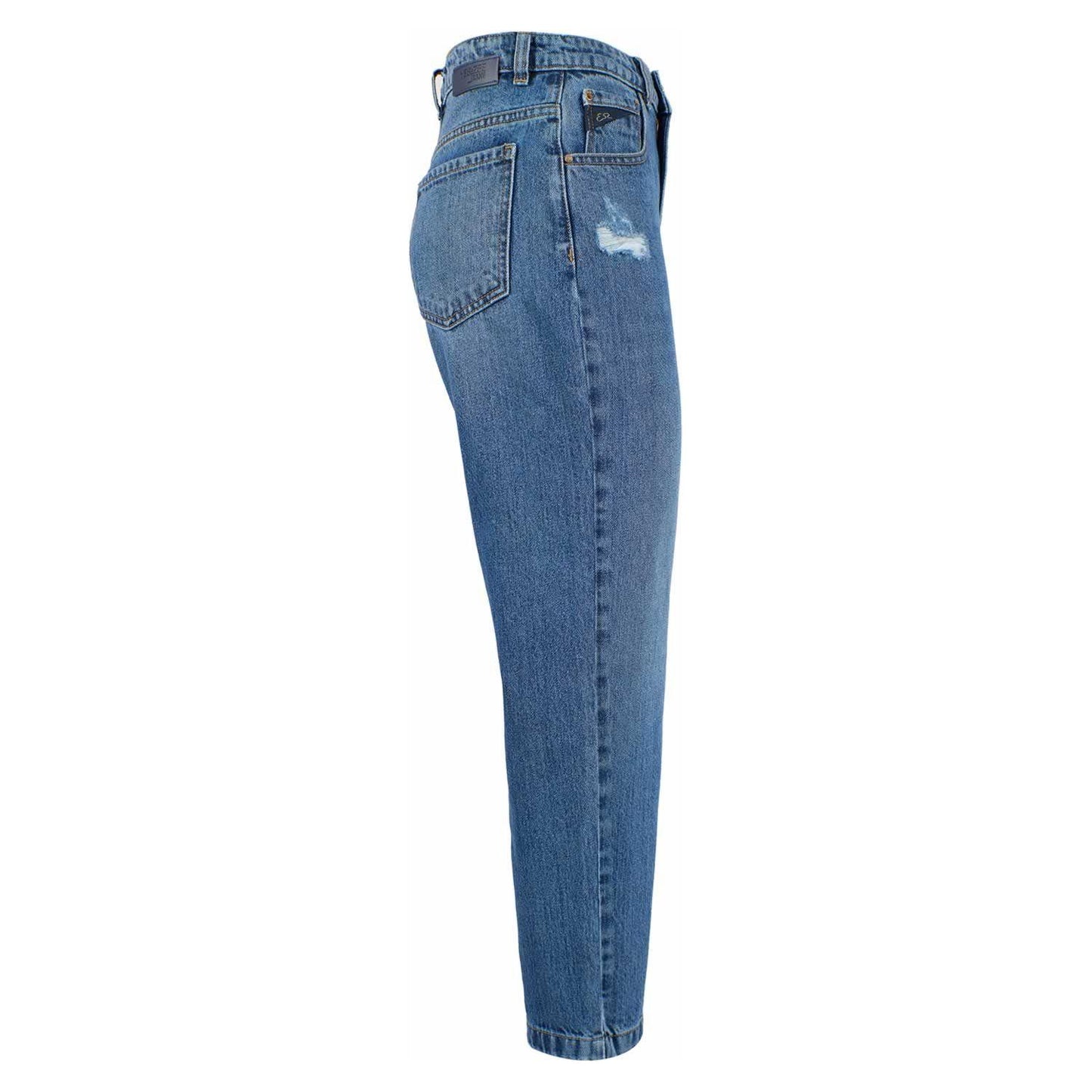 Yes Zee Blue Cotton Women's High-Waisted Jean Yes Zee Dark Slate Blue