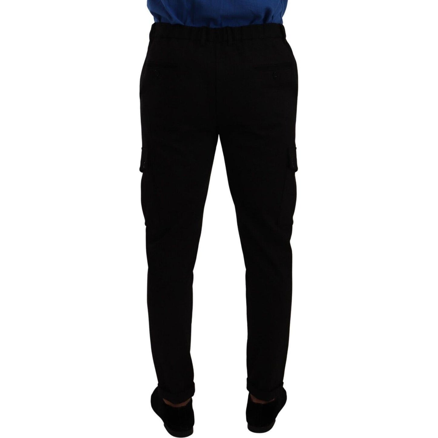 Dolce & Gabbana Black Viscose Skinny Cargo Trouser Pants PAN72905 - 48