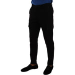 Dolce & Gabbana Black Viscose Skinny Cargo Trouser Pants PAN72905 - 48