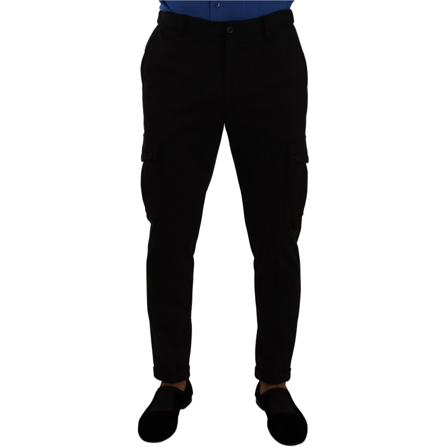 Dolce & Gabbana Black Viscose Skinny Cargo Trouser Pants PAN72905 - 48