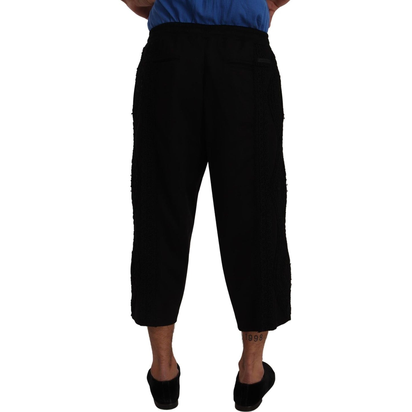 Dolce & Gabbana Elegant Black Cropped Torero Pants Dolce & Gabbana Black