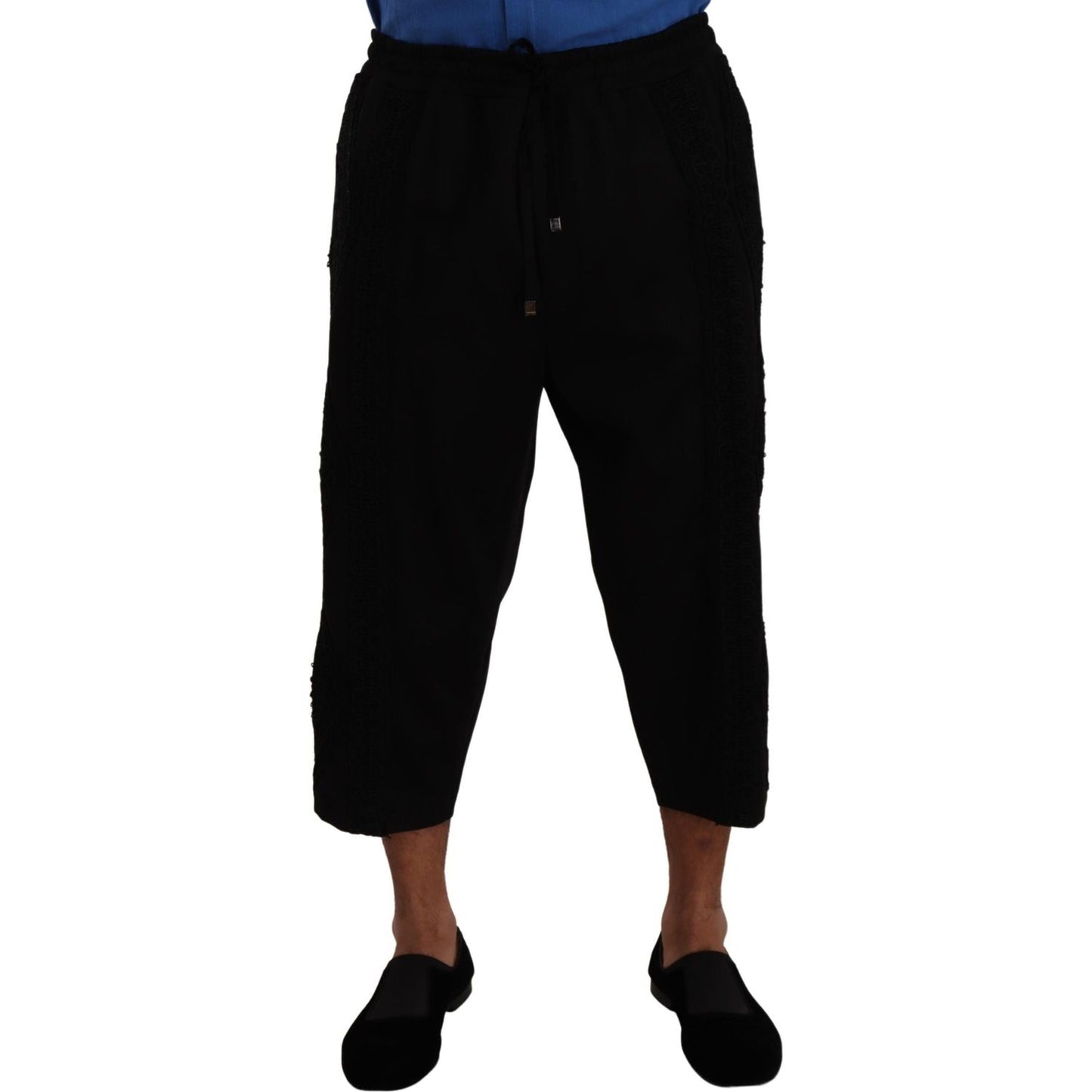 Dolce & Gabbana Elegant Black Cropped Torero Pants Dolce & Gabbana Black