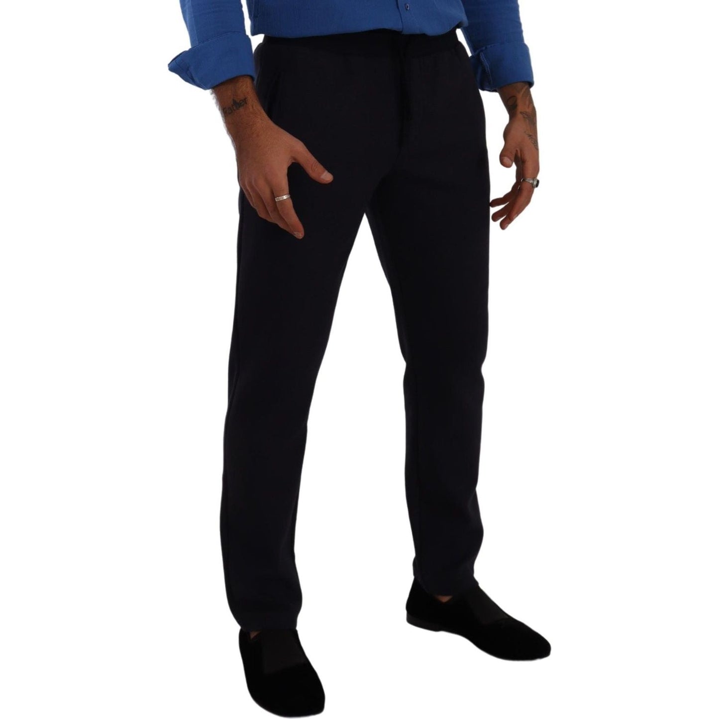 Dolce & Gabbana Elegant Blue Jogger Pants for Men Dolce & Gabbana Black