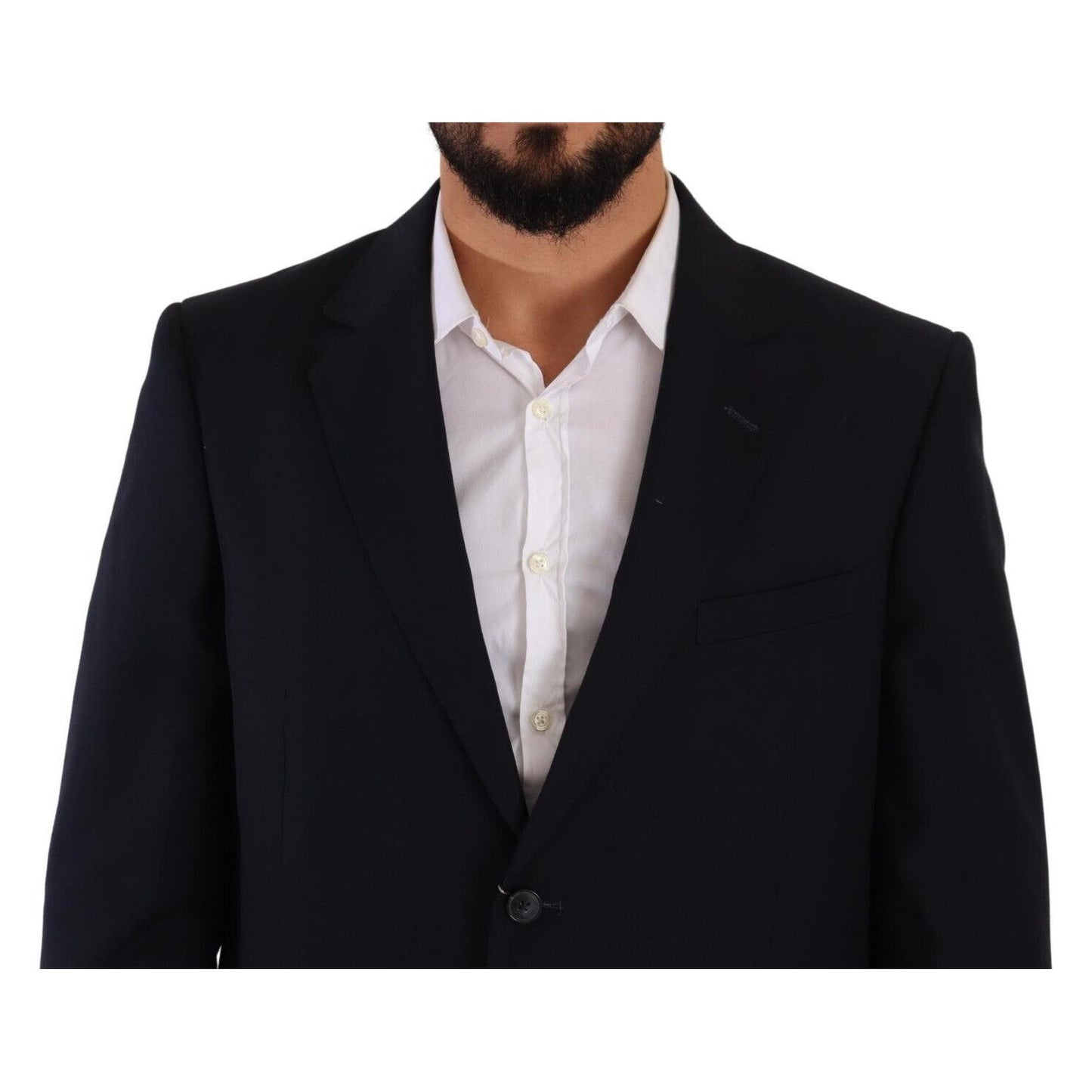 Domenico Tagliente Elegant Black Two-Piece Suit Ensemble Domenico Tagliente Black