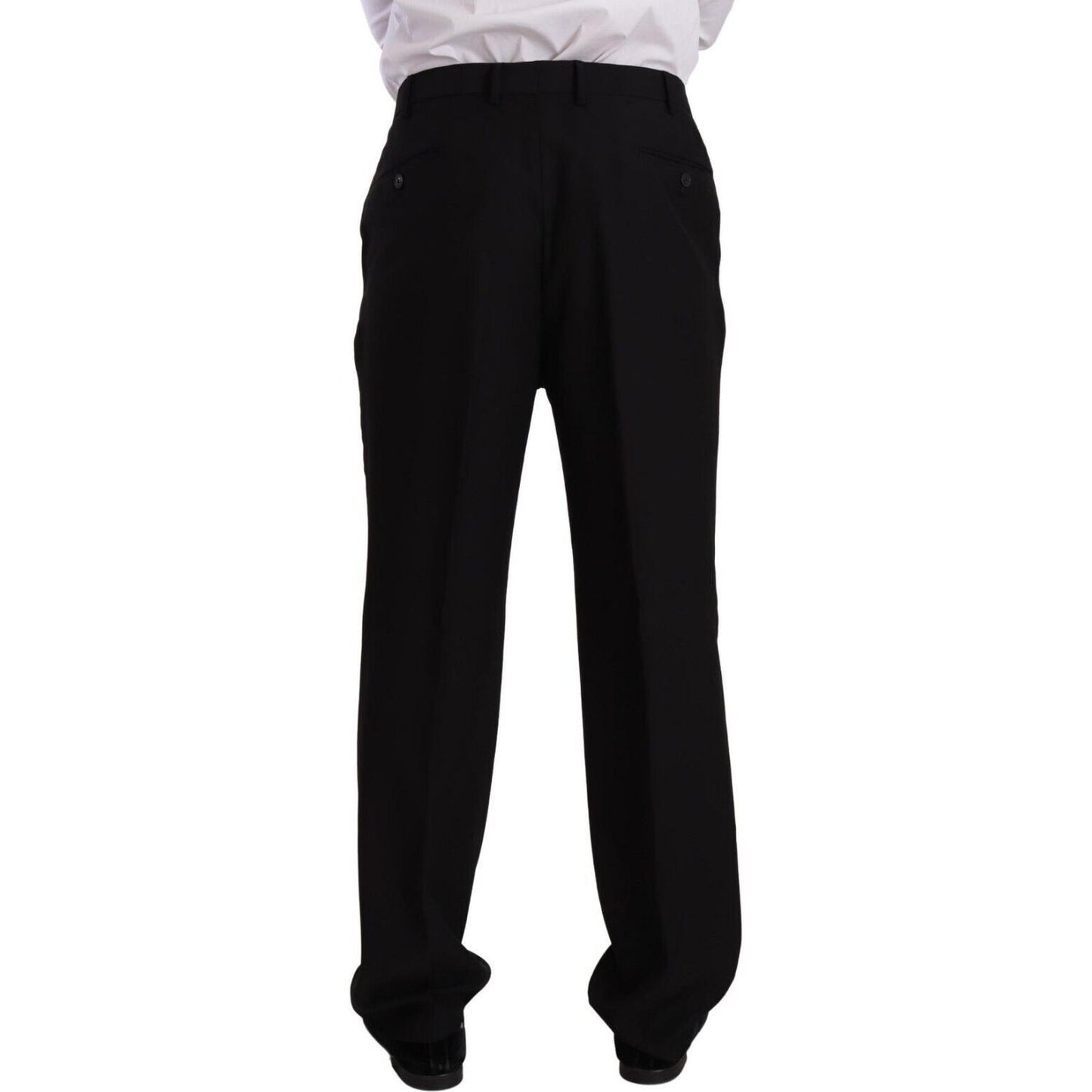 Domenico Tagliente Elegant Two-Piece Black Suit Ensemble Domenico Tagliente Black