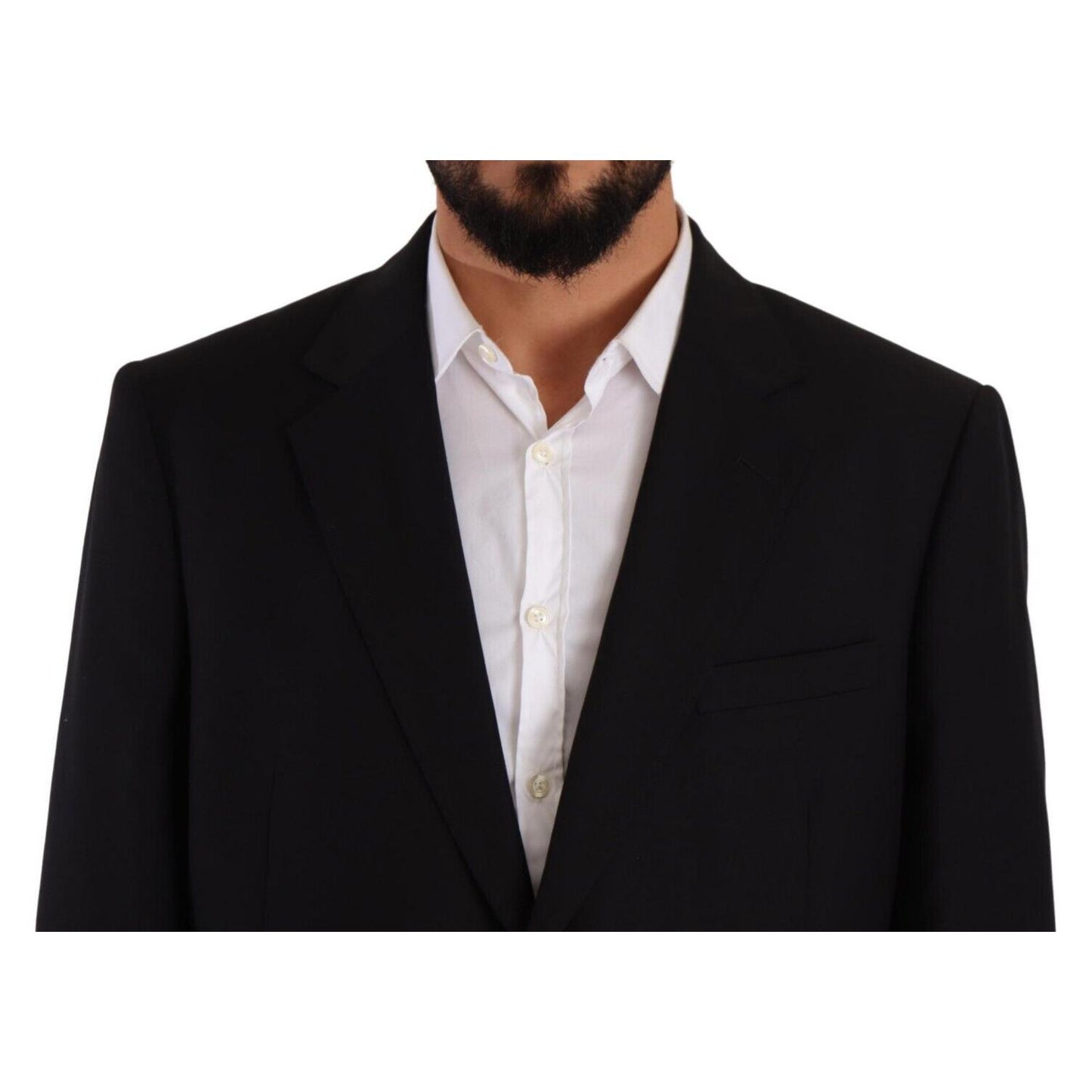 Domenico Tagliente Elegant Two-Piece Deconstructed Suit Domenico Tagliente Black
