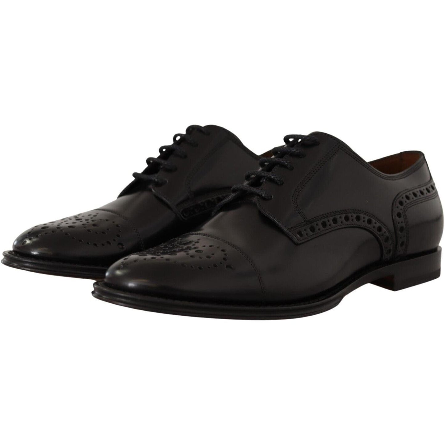 Dolce & Gabbana Elegant Wingtip Oxford Formal Shoes Dolce & Gabbana Black
