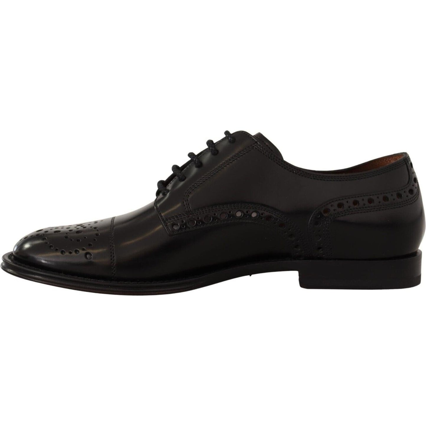 Dolce & Gabbana Elegant Wingtip Oxford Formal Shoes Dolce & Gabbana Black