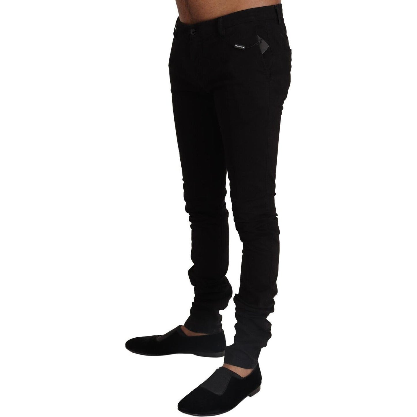 Dolce & Gabbana Elegant Slim Fit Skinny Pants for Men Dolce & Gabbana Black