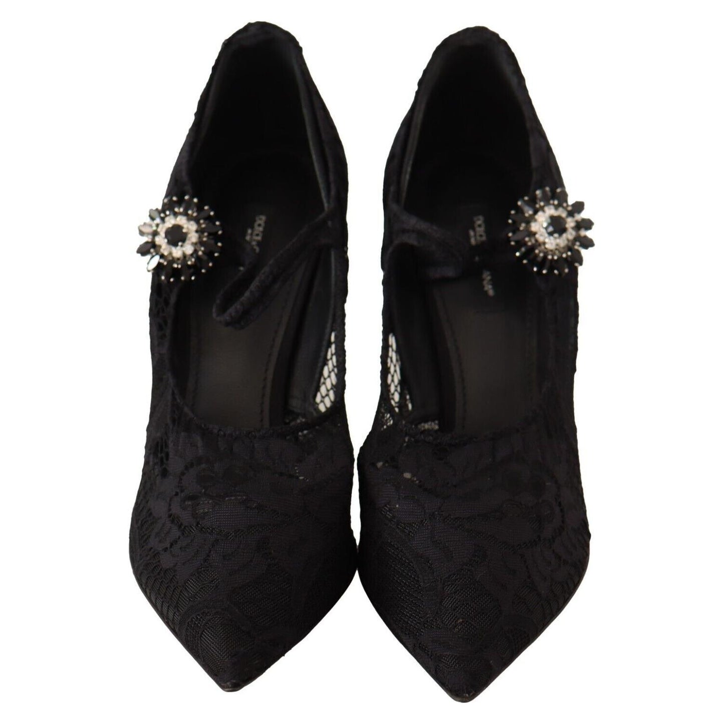 Dolce & Gabbana Elegant Black Lace Stiletto Pumps Dolce & Gabbana Black