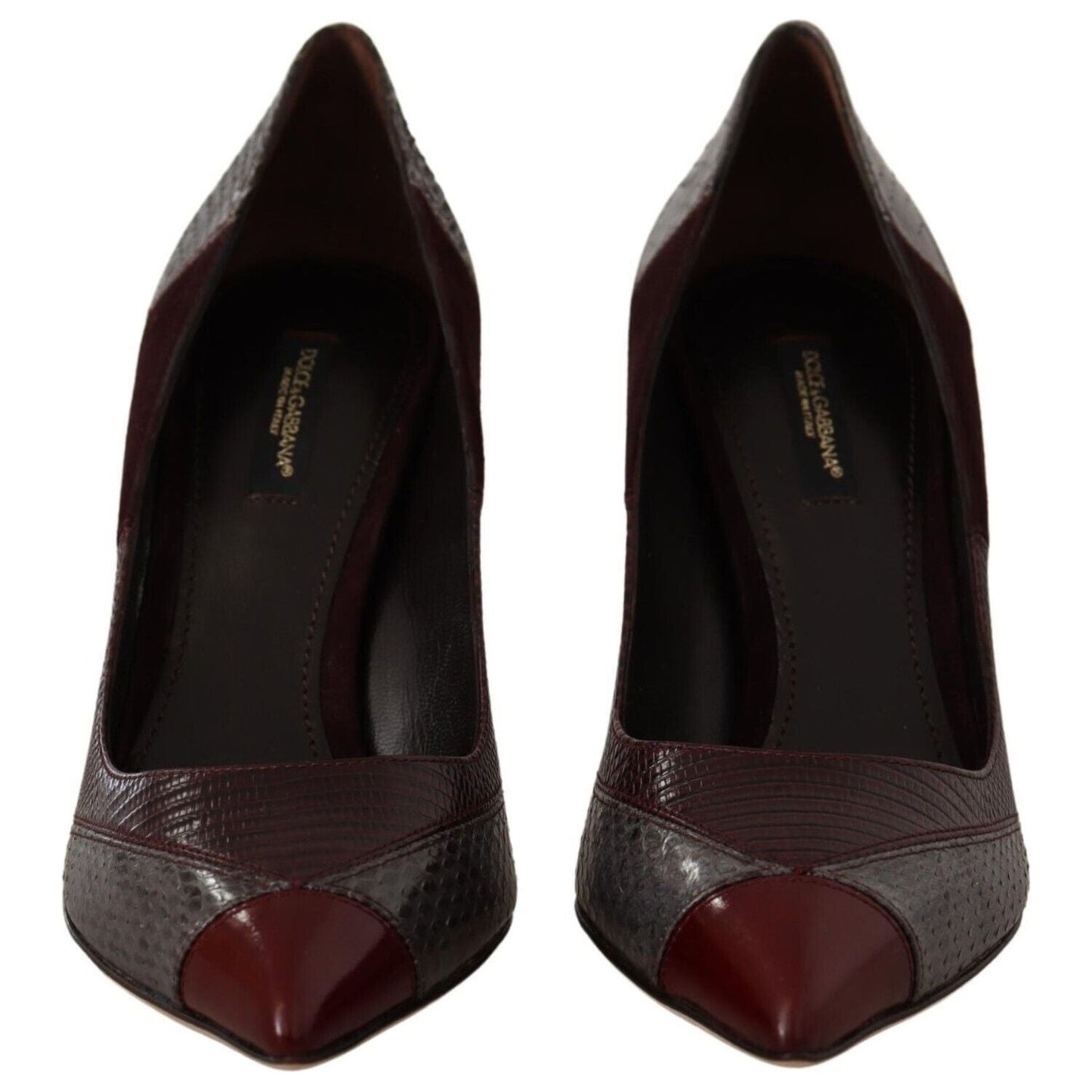 Dolce & Gabbana Multicolor Exotic Leather Heels Pumps Dolce & Gabbana Black