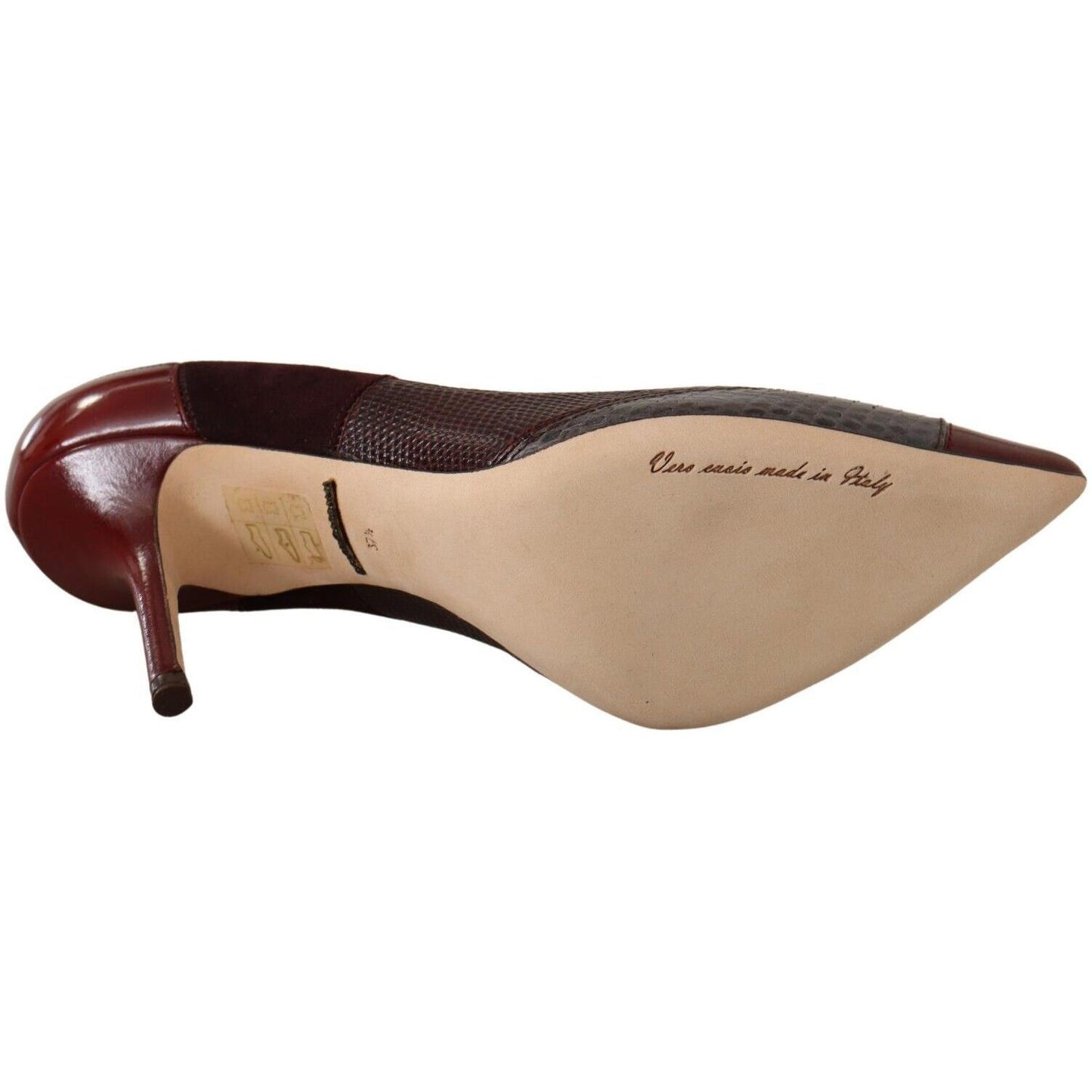 Dolce & Gabbana Multicolor Exotic Leather Heels Pumps Dolce & Gabbana Rosy Brown
