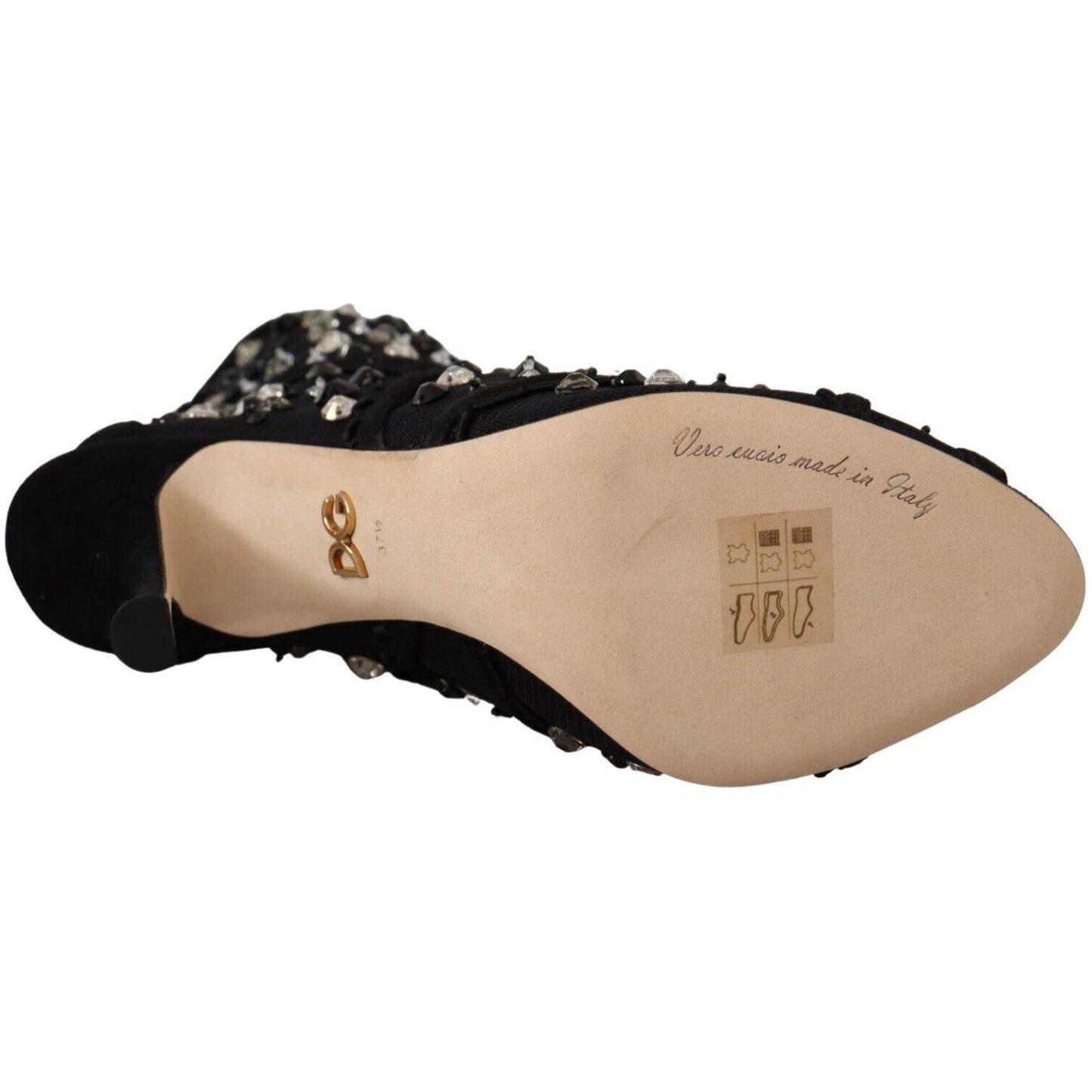Dolce & Gabbana Embellished Crystal Short Boots Dolce & Gabbana Rosy Brown