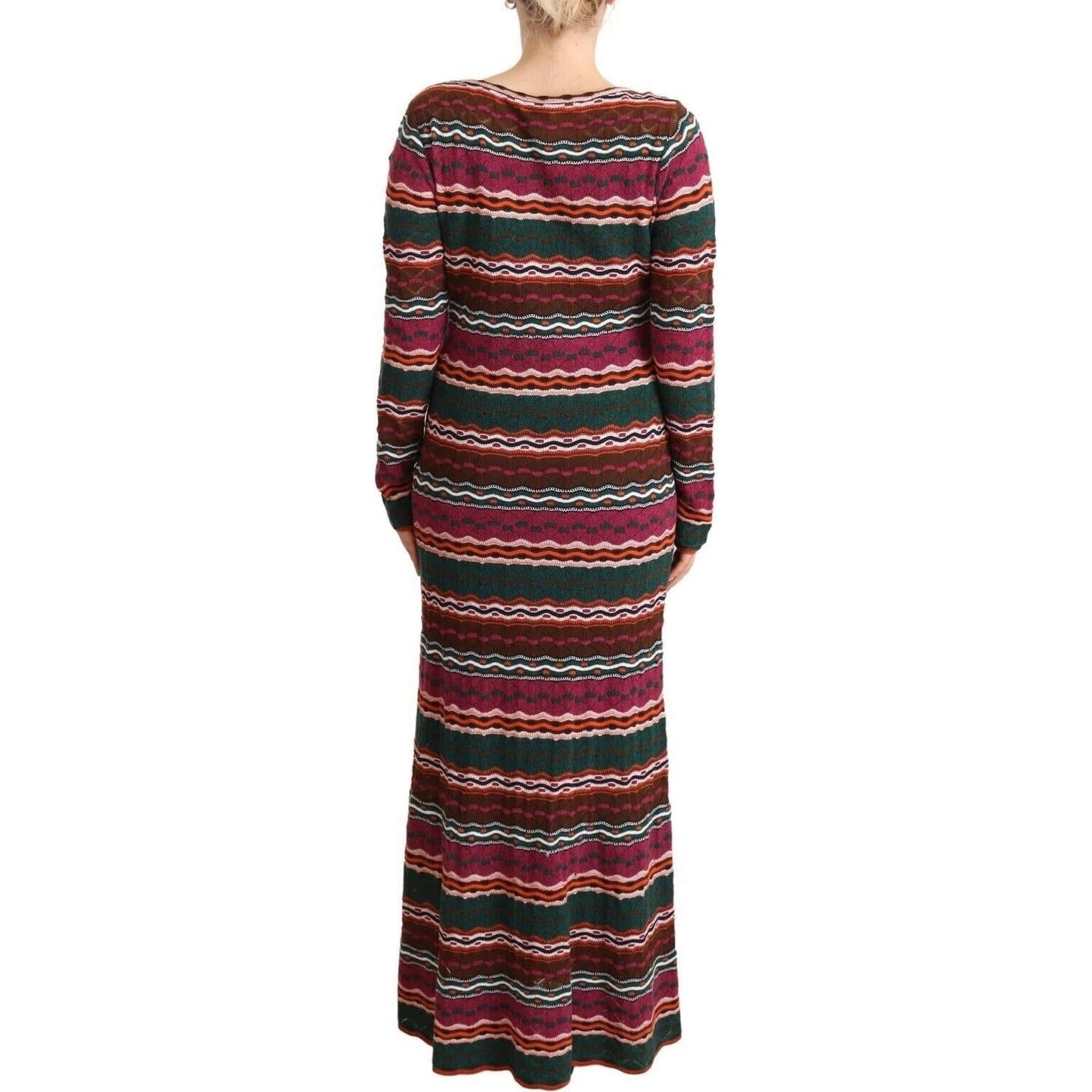 Missoni Multicolor Striped Long Sleeve Sheath Dress Missoni Dark Slate Gray