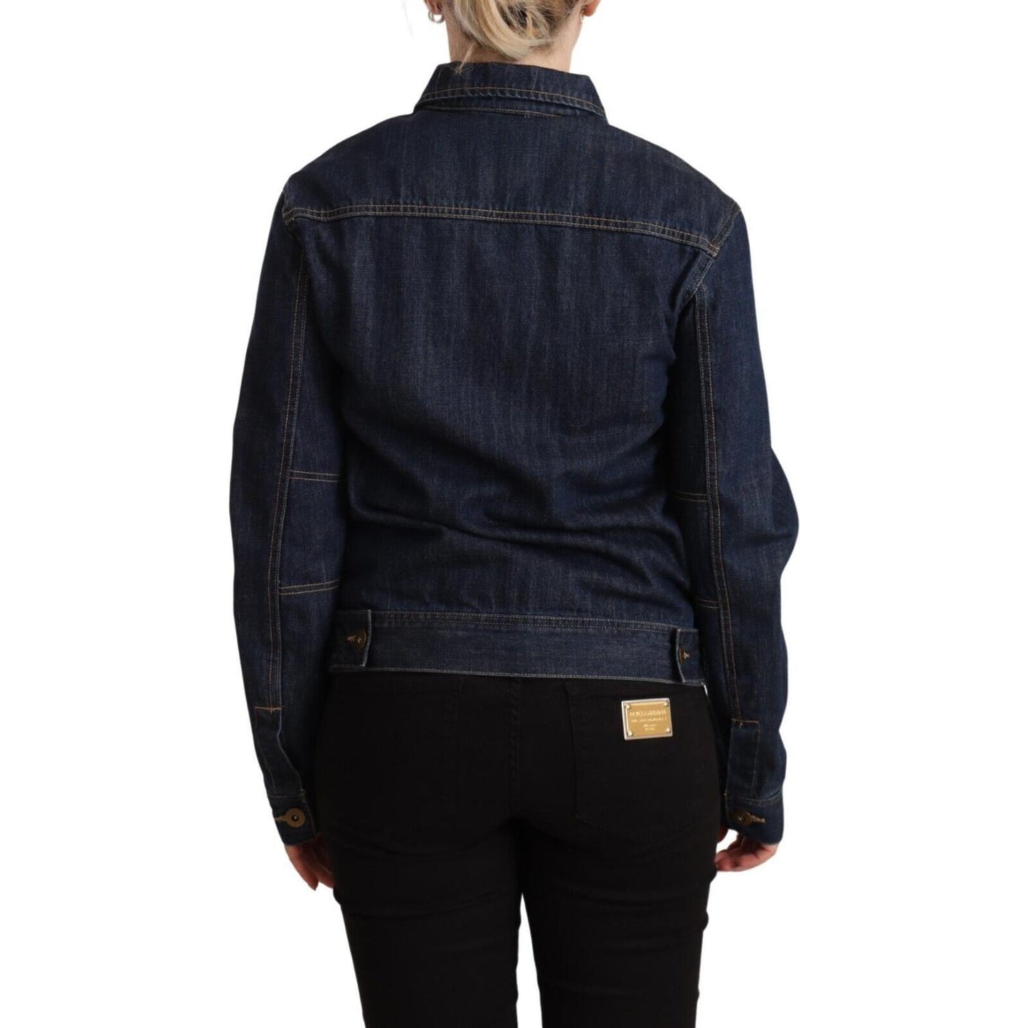 Master Coat Elegant Dark Blue Denim Jacket Master Coat Black