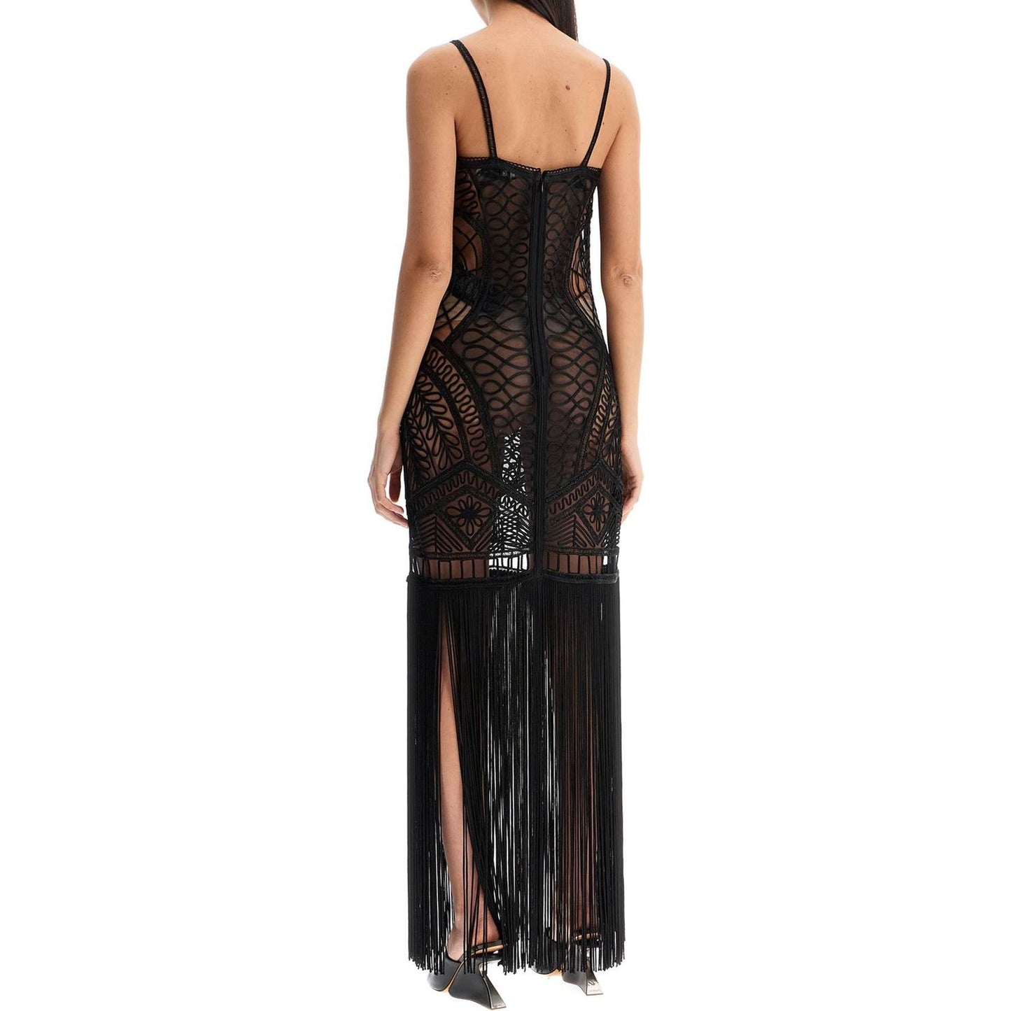 The Attico embroidered tulle midi dress