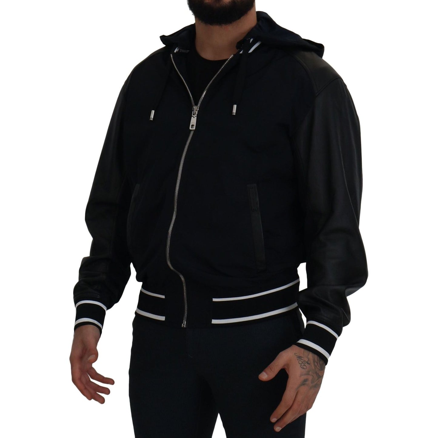 Dolce & Gabbana Elegant Black Bomber Blouson Jacket Dolce & Gabbana Black