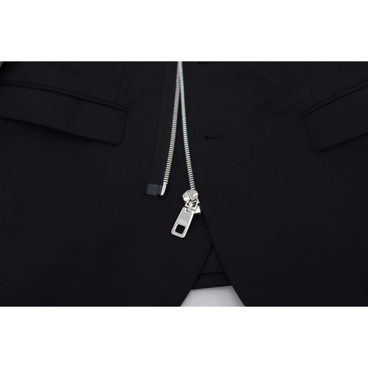 Dolce & Gabbana Elegant Black Virgin Wool Jacket Dolce & Gabbana Black