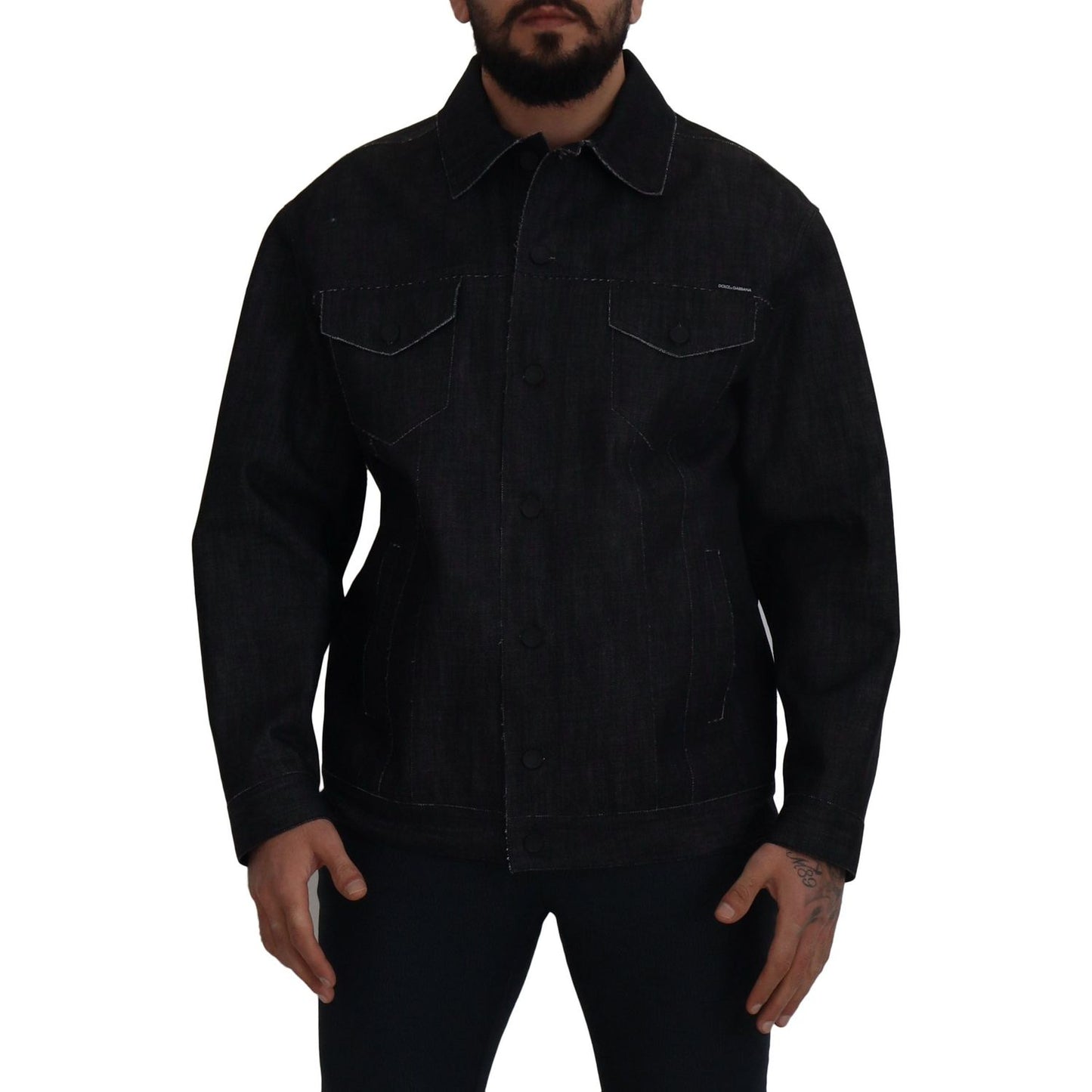 Dolce & Gabbana Elegant Black Denim Jacket Dolce & Gabbana Black