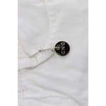 Costume National Chic Slim Fit White Cotton Jeans Costume National Light Gray