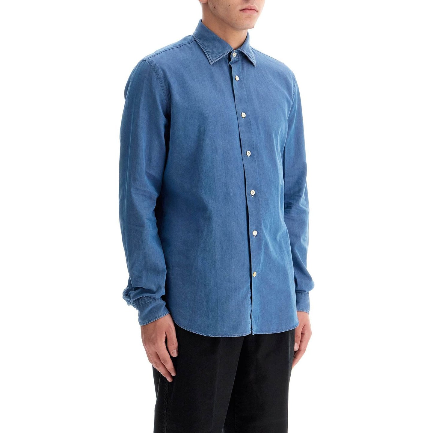 VINCENZO DI RUggIERO denim effect shirt