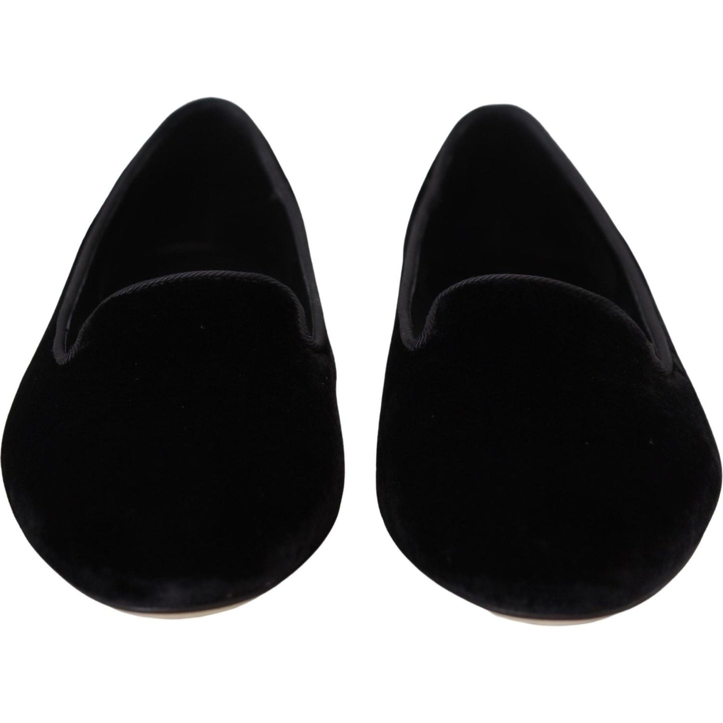 Dolce & Gabbana Elegant Black Silk-Blend Loafers Dolce & Gabbana Black