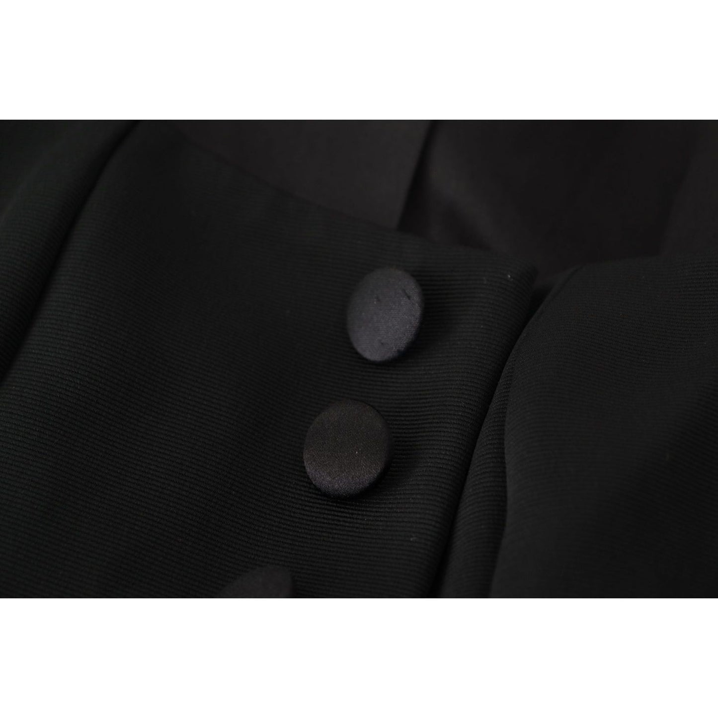Dolce & Gabbana Sleek Black Snap Jacket with Silk Lining Dolce & Gabbana Black