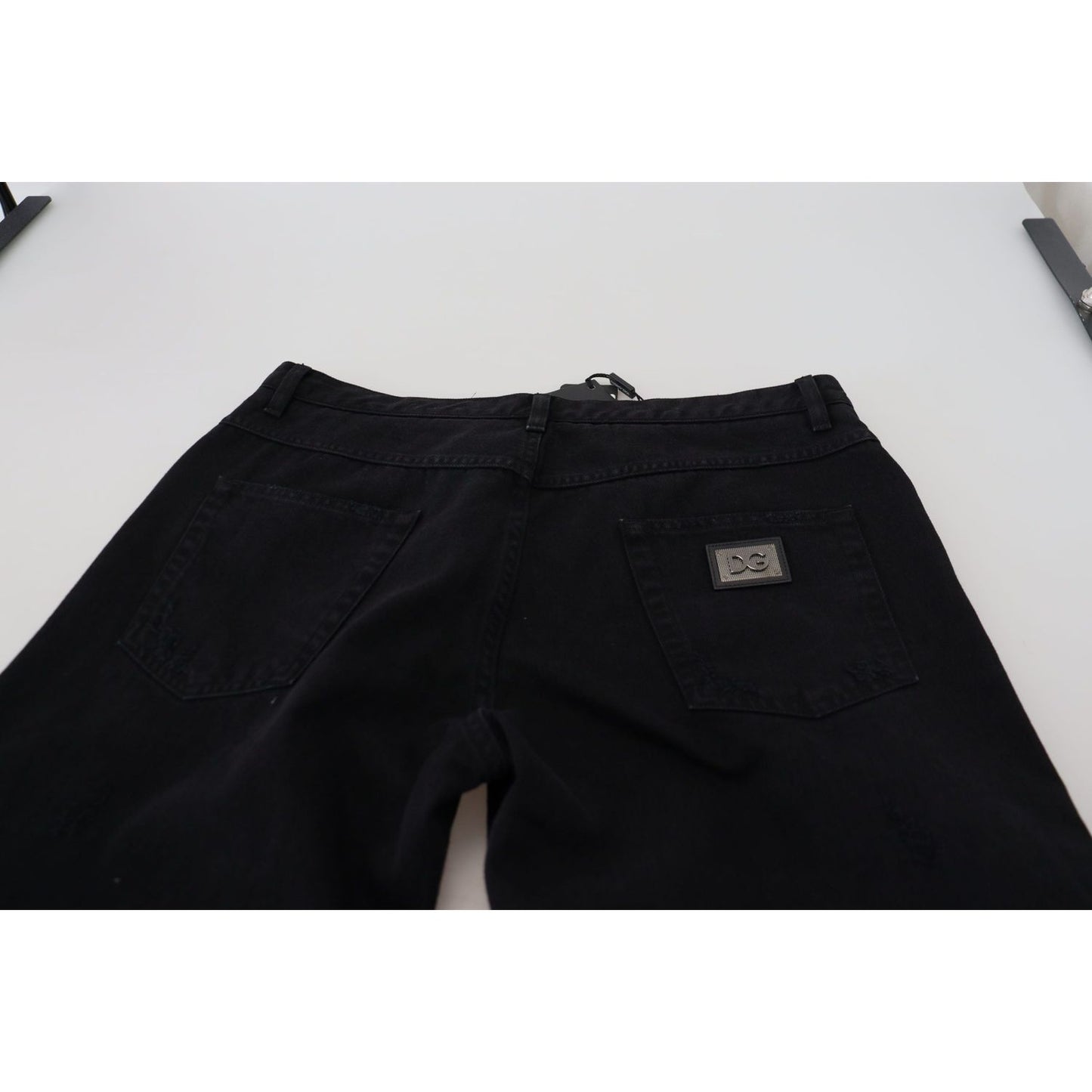 Dolce & Gabbana Elegant Black Loose Fit Italian Jeans Jeans & Pants Dolce & Gabbana Black