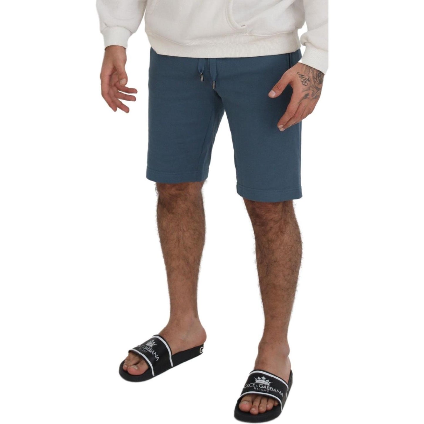 Dolce & Gabbana Elegant Blue Bermuda Shorts - Regular Fit Shorts Dolce & Gabbana Dark Slate Gray