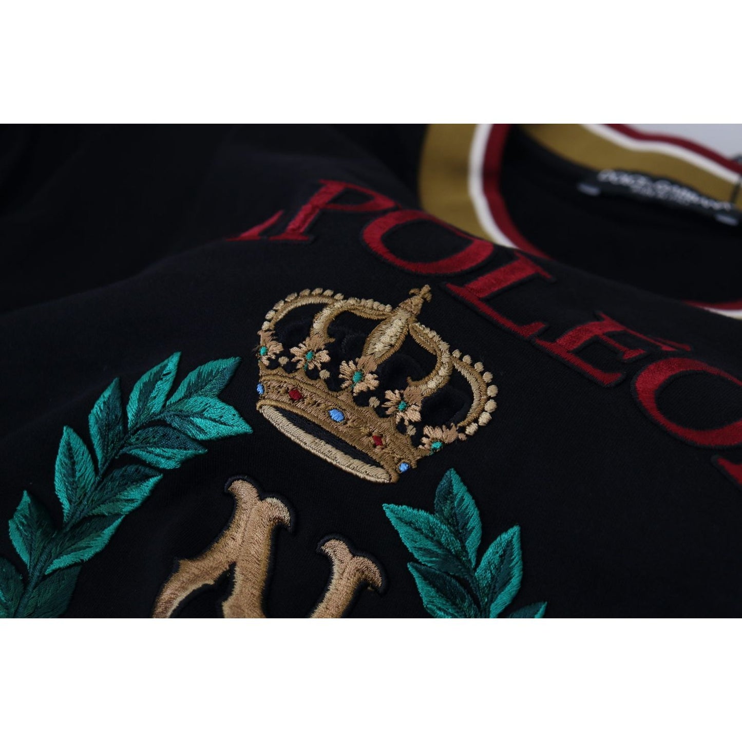 Dolce & Gabbana Iconic Black Cotton Crew Neck Tee Dolce & Gabbana Black