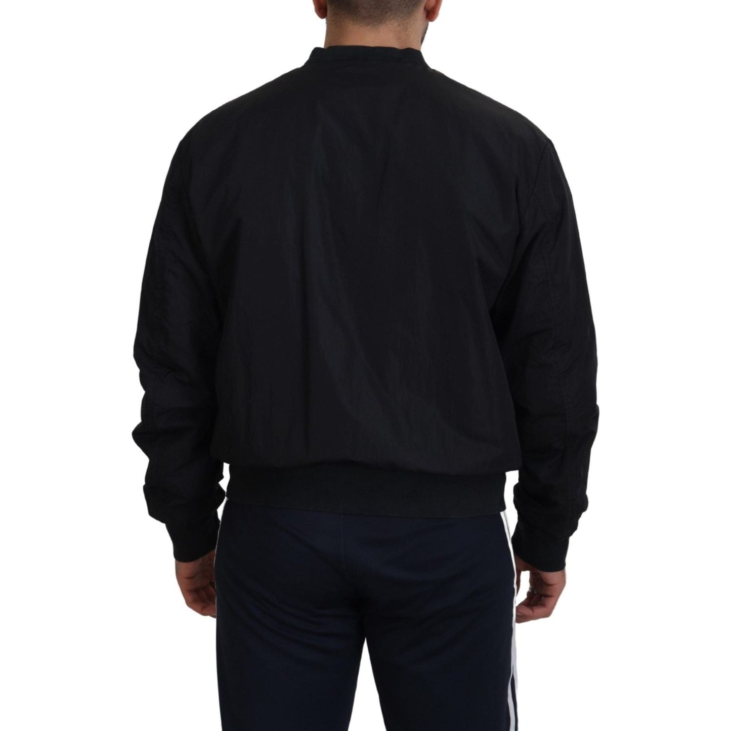 Dolce & Gabbana Elegant Black Bomber Jacket Dolce & Gabbana Black