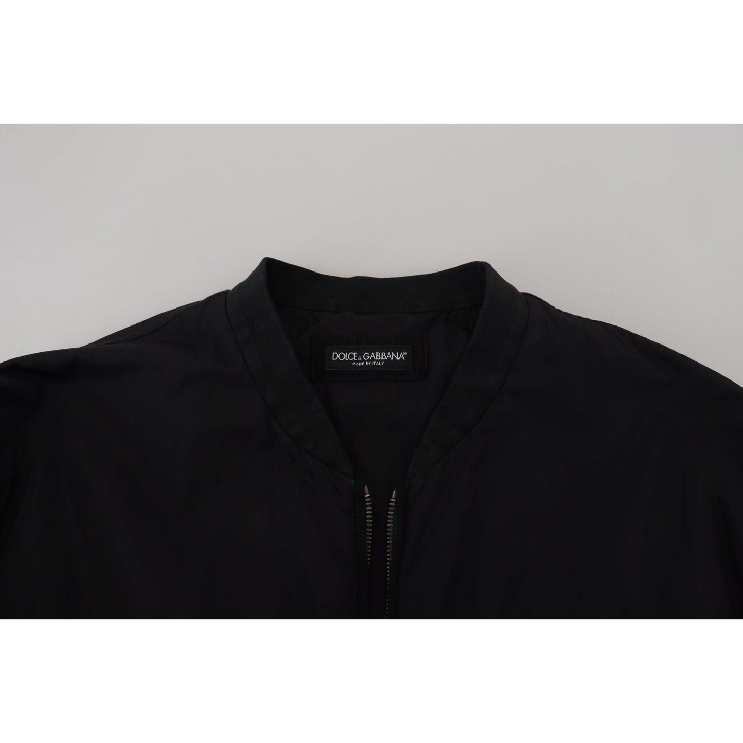 Dolce & Gabbana Elegant Black Bomber Jacket Dolce & Gabbana Black