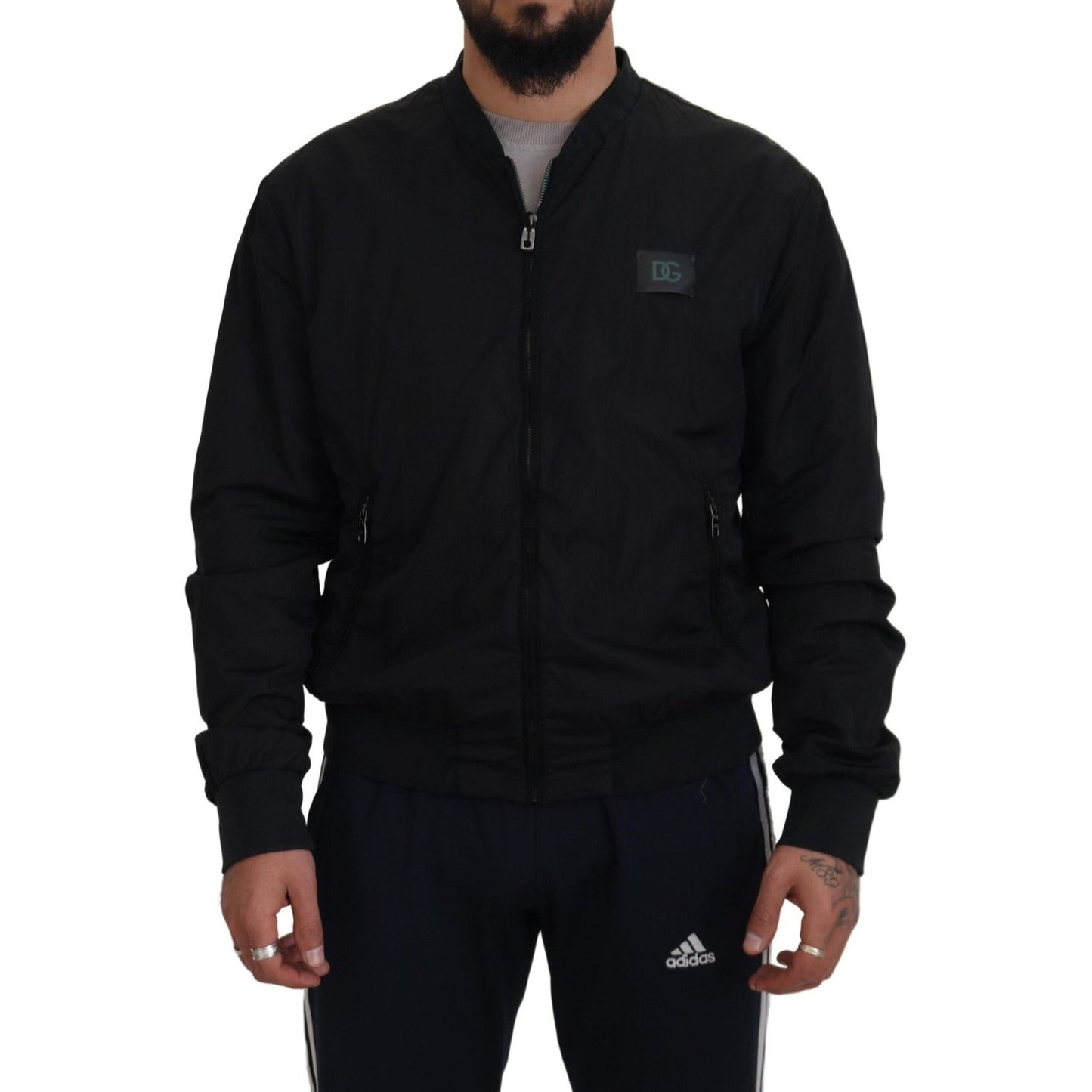 Dolce & Gabbana Elegant Black Bomber Jacket Dolce & Gabbana Black