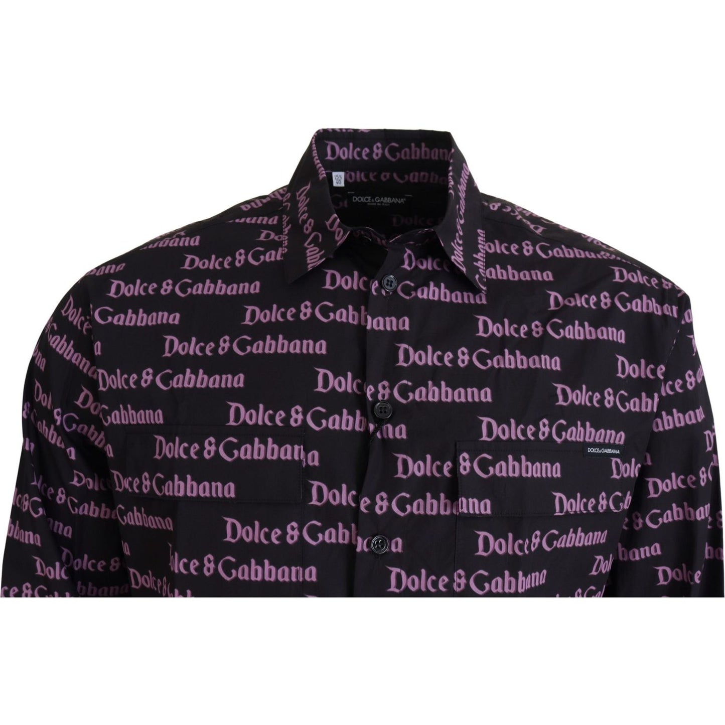 Dolce & Gabbana Elegant Slim Fit Black Dress Shirt Dolce & Gabbana Black