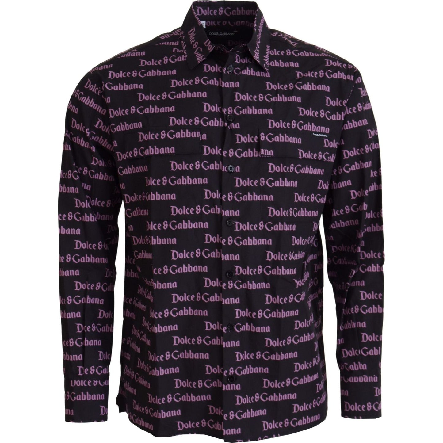 Dolce & Gabbana Elegant Slim Fit Black Dress Shirt Dolce & Gabbana Black