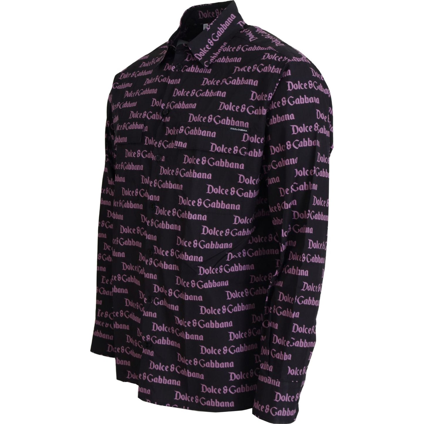 Dolce & Gabbana Elegant Slim Fit Black Dress Shirt Dolce & Gabbana Black