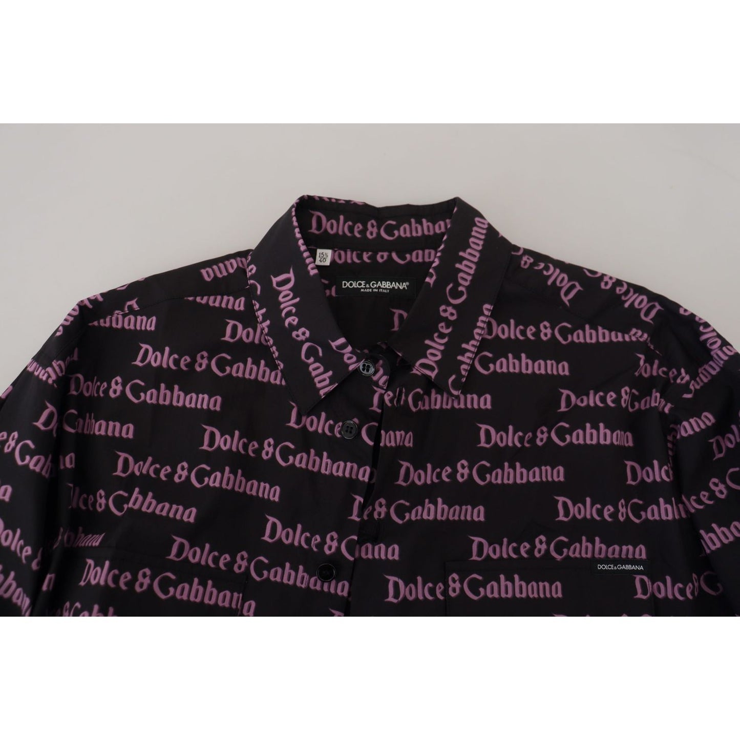 Dolce & Gabbana Elegant Slim Fit Black Dress Shirt Dolce & Gabbana Black