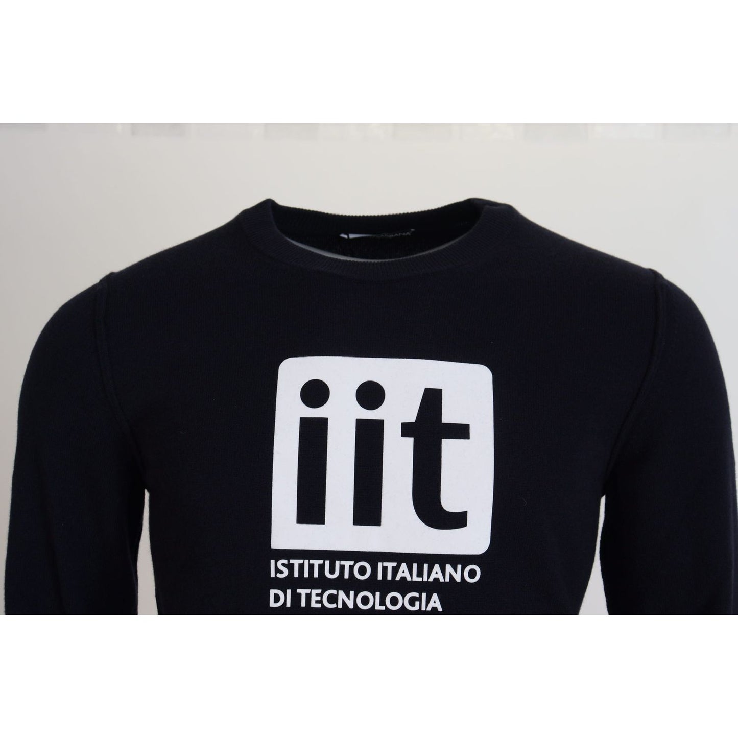 Dolce & Gabbana Elegant Blue Cashmere Pullover Sweater Dolce & Gabbana Black