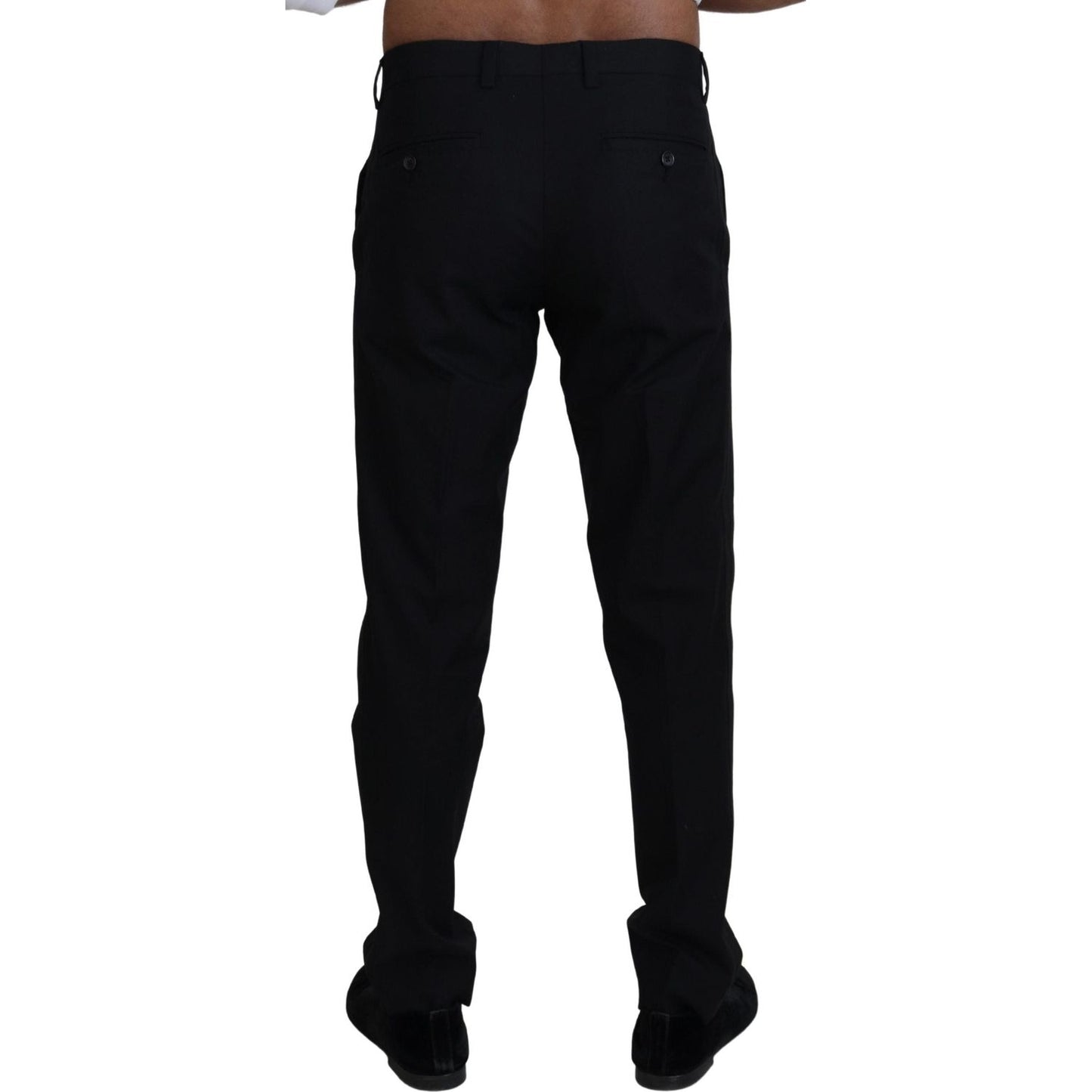 Dolce & Gabbana Elegant Black Cotton Trousers Dolce & Gabbana Black