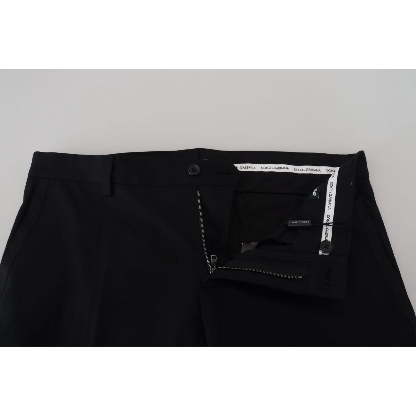 Dolce & Gabbana Elegant Black Cotton Trousers Dolce & Gabbana Black