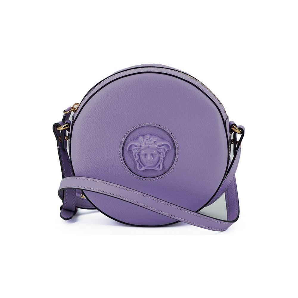 Versace Elegant Purple Round Shoulder Bag WOMAN SHOULDER BAGS Versace Light Slate Gray