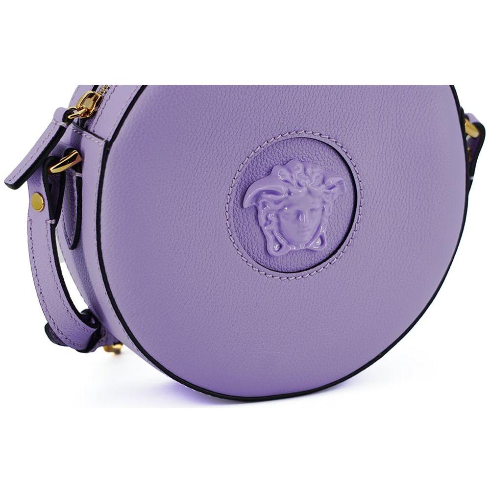 Versace Elegant Purple Round Shoulder Bag WOMAN SHOULDER BAGS Versace Light Slate Gray