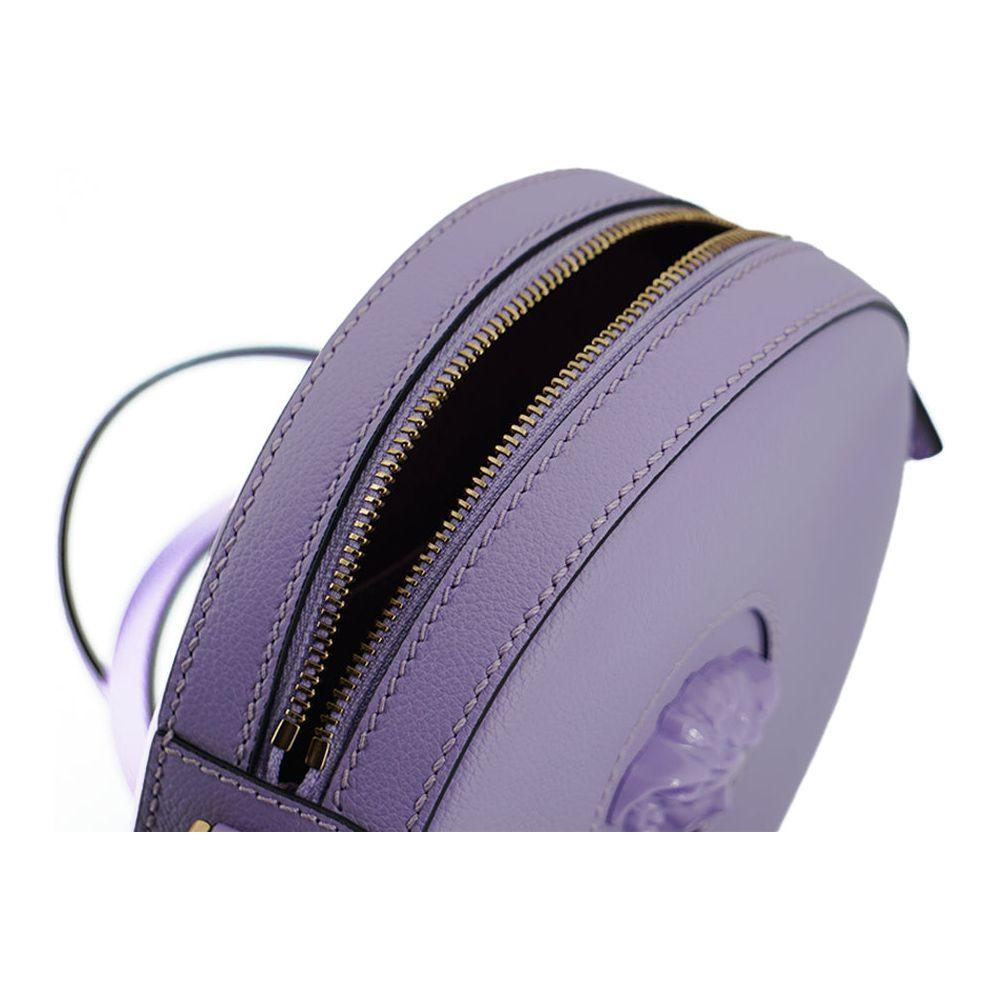 Versace Elegant Purple Round Shoulder Bag WOMAN SHOULDER BAGS Versace Light Slate Gray