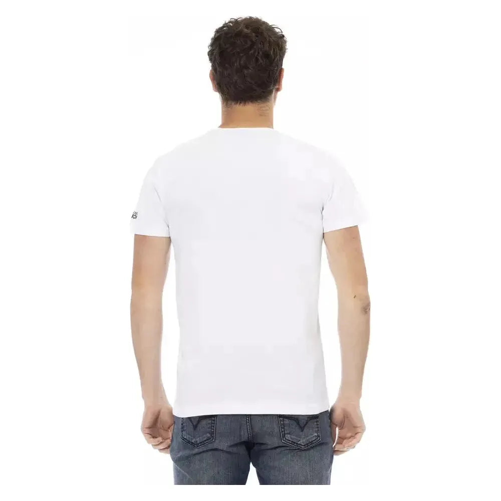 Trussardi Action White Cotton Men T-Shirt Trussardi Action Dark Slate Gray