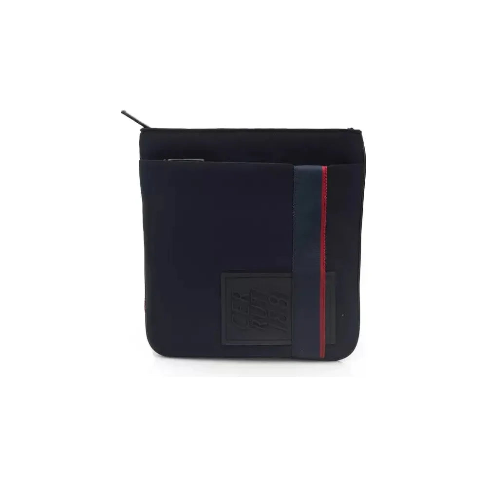 Cerruti 1881 Blue Polyester Men Messenger Bag Cerruti 1881 Dark Slate Gray