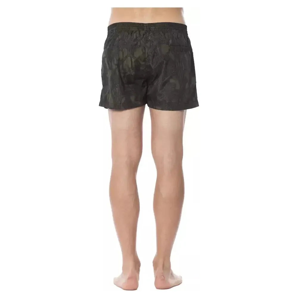 Roberto Cavalli Sport Army Polyester Men Swimwear Roberto Cavalli Sport Rosy Brown