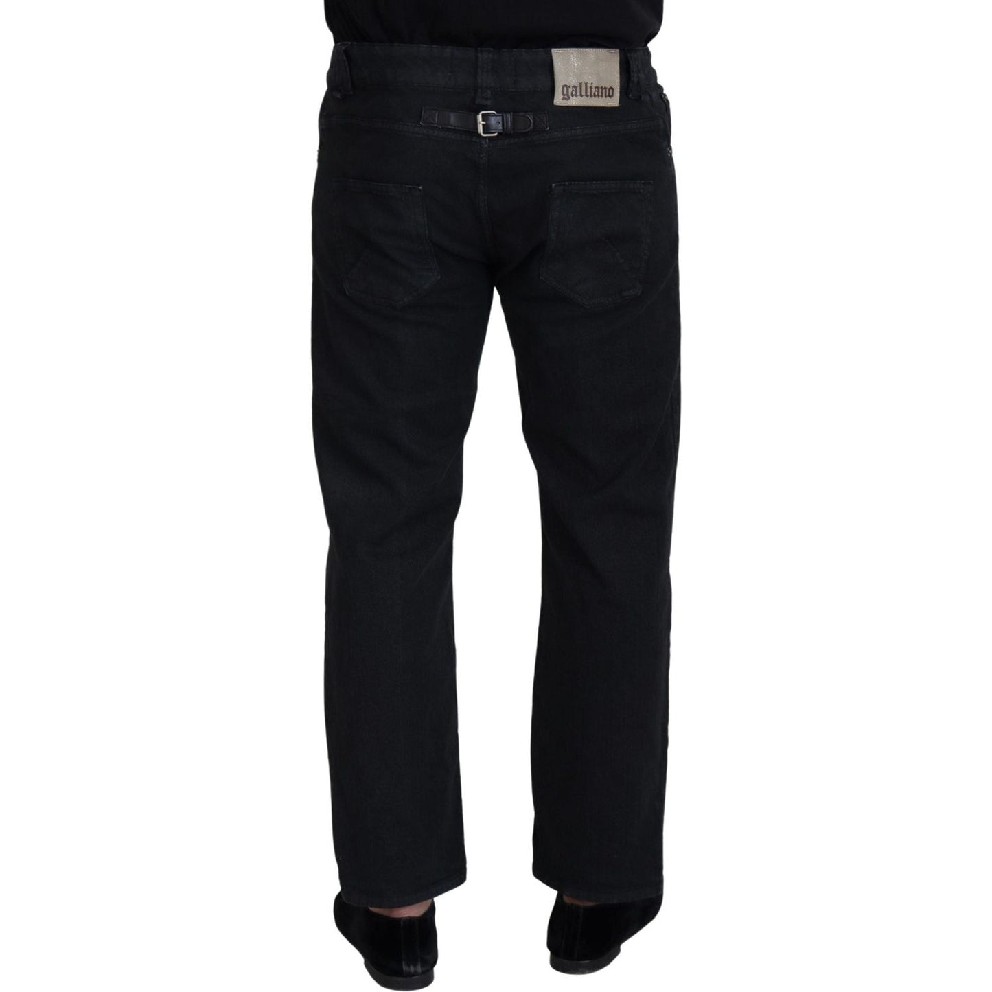 John Galliano Elegant Black Mainline Cotton Jeans John Galliano Black