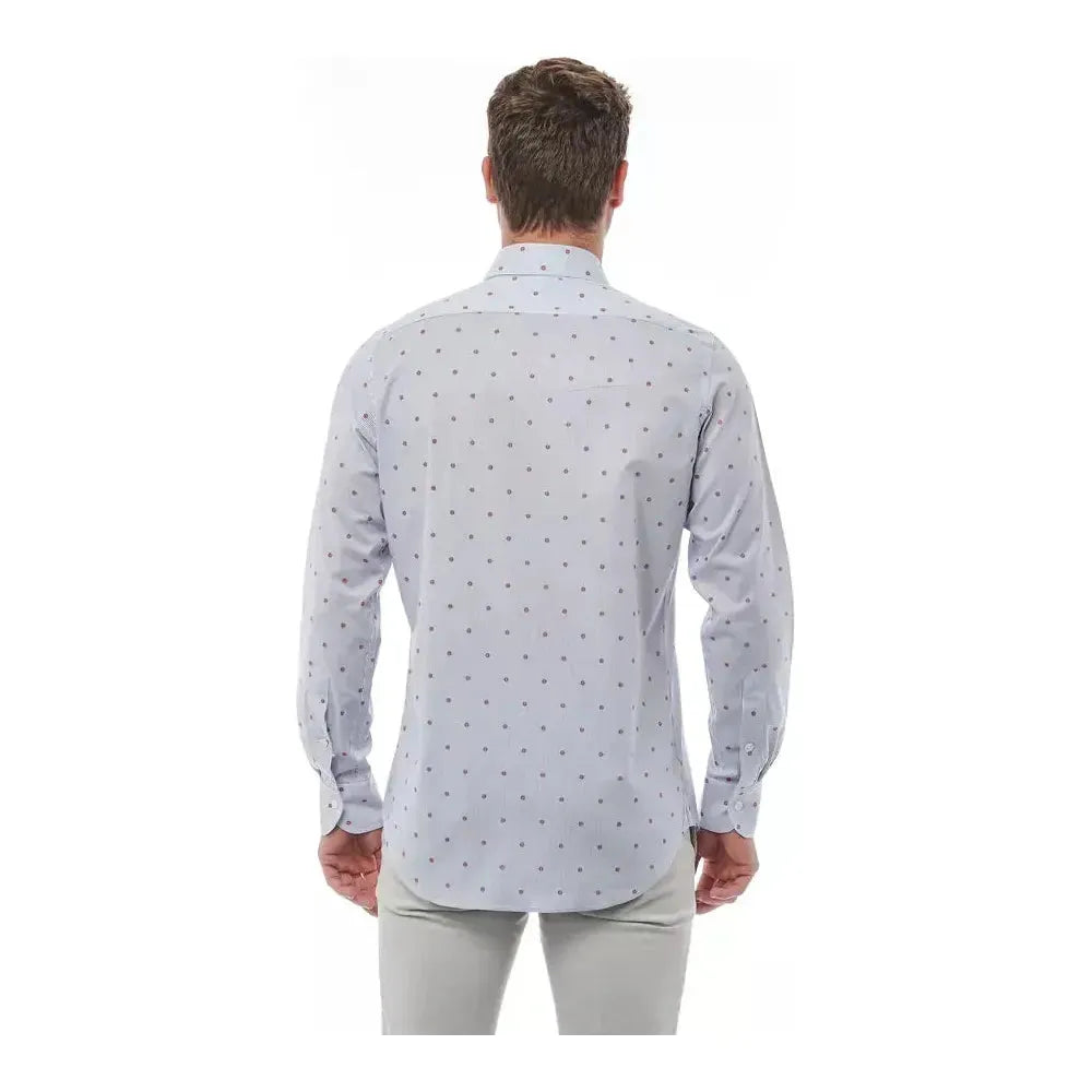Bagutta Multicolor Cotton Men Shirt Bagutta Gray